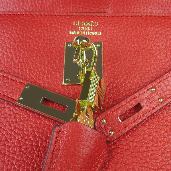 High Quality Hermes Kelly 35cm Togo Leather Bag Red 6308